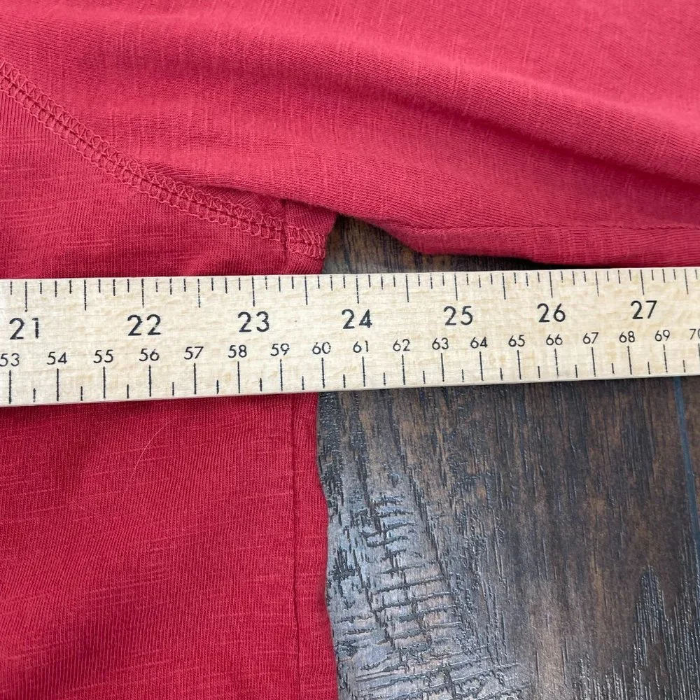 Gap Shirt XL Red Henley Slub Cotton Long Sleeve Casual Men's - Picture 8 of 13